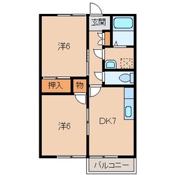 リバーサイドⅢの物件間取画像